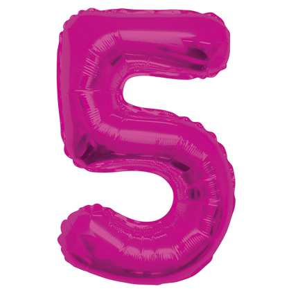 Фолиев балон цифра 5, Pink