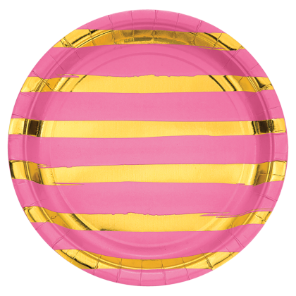 Stripes & Dots, Candy Pink Големи чинийки