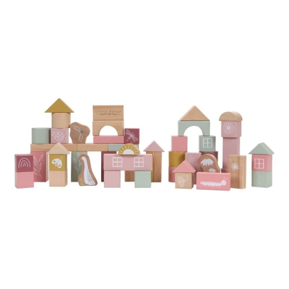 Дървени Кубчета в Кутия Pink