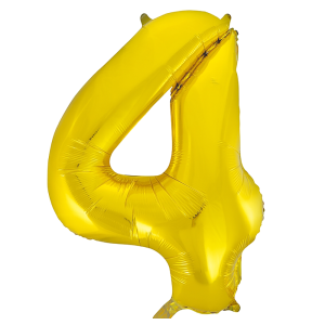 Фолиев балон цифра 4, Gold