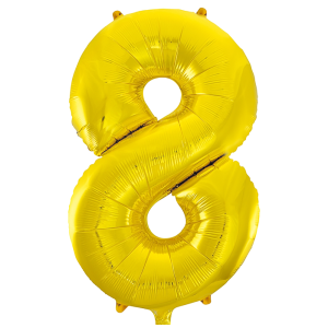 Фолиев балон цифра 8, Gold