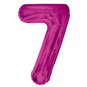 Фолиев балон цифра 7, Pink