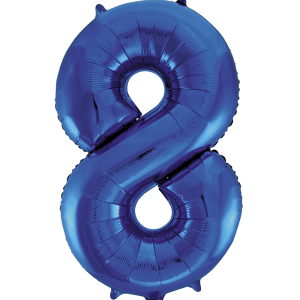 Фолиев балон цифра 8, Blue