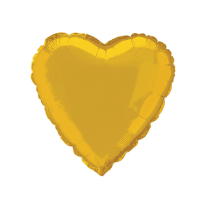 Фолиев балон "Сърце", Gold