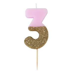 Свещички за рожден ден, Pink Glitter