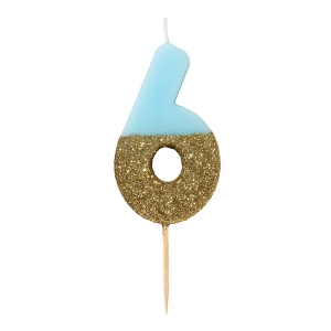 Свещичка за рожден ден, Blue Glitter