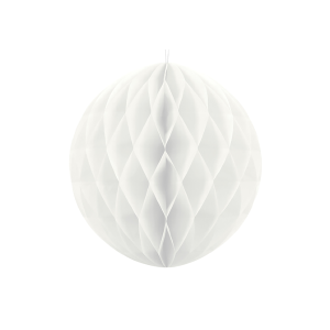 Парти декорация, Хартиена топка Pure White 10см.