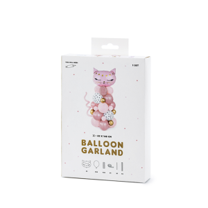 Комплект за балонен букет Розова Котка