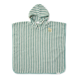 Плажно Пончо Seashells and Stripes Green