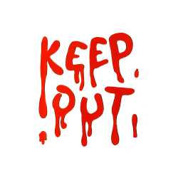 Хелоуин стикер Keep out