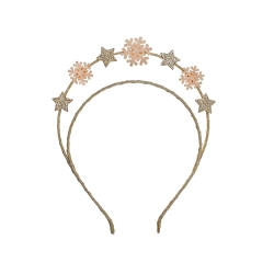 Диадема Златни звезди и снежинки