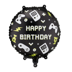 Фолиев балон Happy Birthday – Геймърско парти