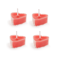 Чаени свещи във формата на сърце – червени