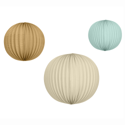 Комплект хартиени топки за украса,Blue Pastels