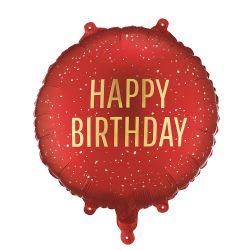 Фолиев балон Happy Birthday - червен