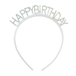 Диадема Happy Birthday перли