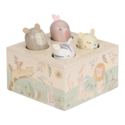 Дървена играчка с изскачащи животни Safari Friends