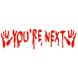 Хелоуински стикер за прозорец You’re Next