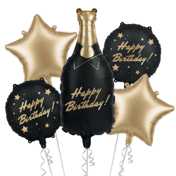 Комплект фолиеви балони Бутилка Happy Birthday