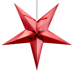 Коледна декорация, Червена звезда 70см.