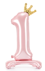 Стоящ Балон Цифра, Pink Crown