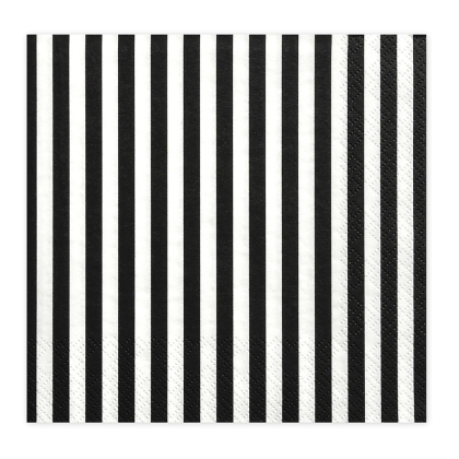 Парти салфетки Black & White stripes