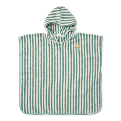 Плажно Пончо Seashells and Stripes Green