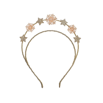 Диадема Златни звезди и снежинки