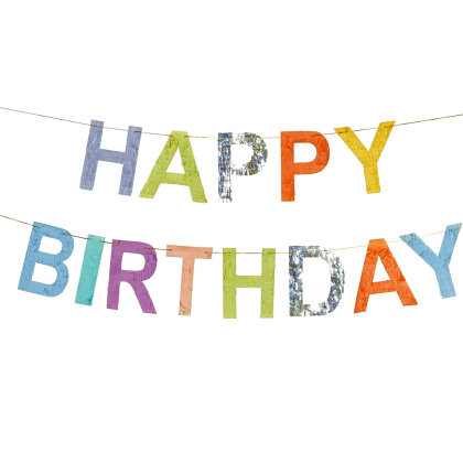 Банер за рожден ден, Пъстри цветове