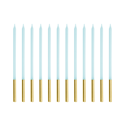 Дълги свещи за торта,Светлосини