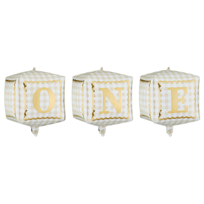 Фолиеви балони кубчета ONE – комплект от 3 броя