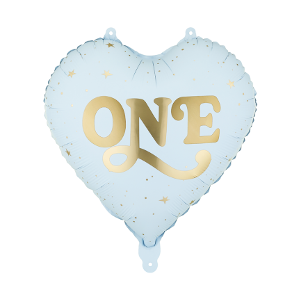 Фолиев балон Сърце ONE – светлосин