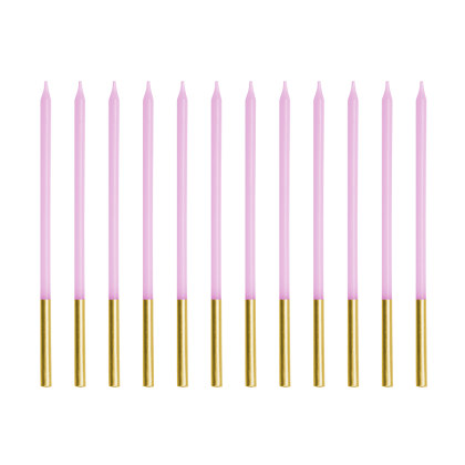 Дълги свещи за торта,Лилави