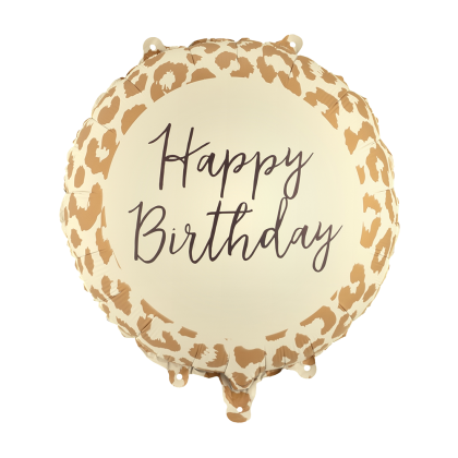 Фолиев балон Happy Birthday, Леопард