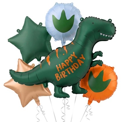 Комплект фолиеви балони Динозавър Happy Birthday 