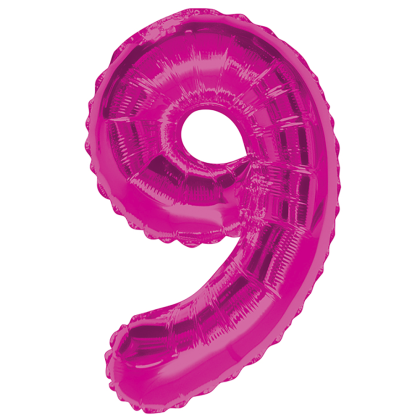 Фолиев балон цифра 9, Pink