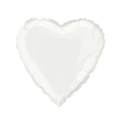 Фолиев балон "Сърце", White