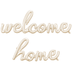 Надпис за посрещане, Балон  Welcome home