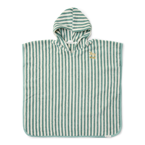 Плажно Пончо Seashells and Stripes Green