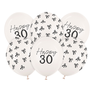 Латексови балони Happy 30 – черни панделки