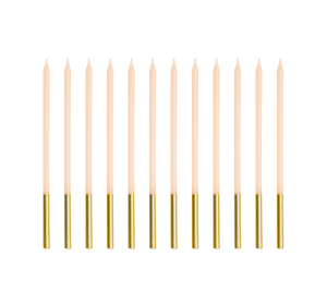 Свещички за торта, Бейж и златно