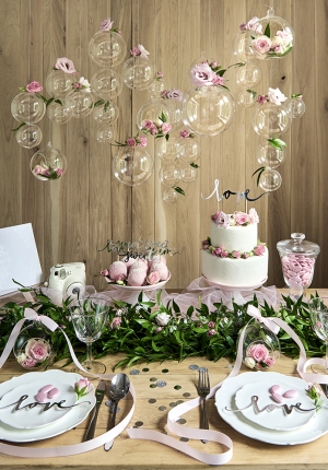 Топер за торта Love – сребърен