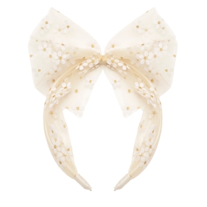 Диадема с тюлена панделка и маргаритки