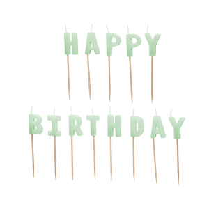 Свещи за торта Happy Birthday  ментови букви