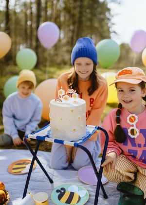 Свещички за торта с маргаритки и дъги