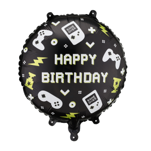 Фолиев балон Happy Birthday – Геймърско парти