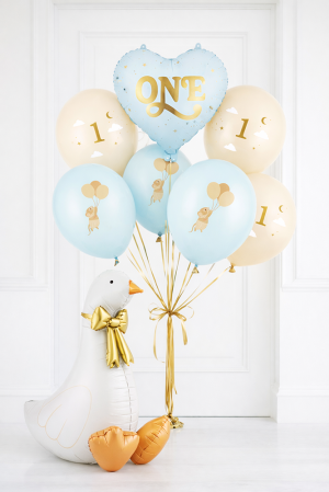 Комплект латексови балони Мишка, Blue Pastels