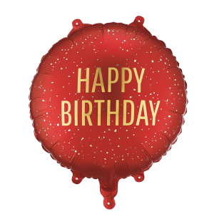 Фолиев балон Happy Birthday - червен