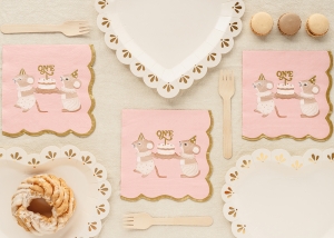 Салфетки One с мишлета, Розово