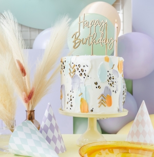 Дървен топер за торта